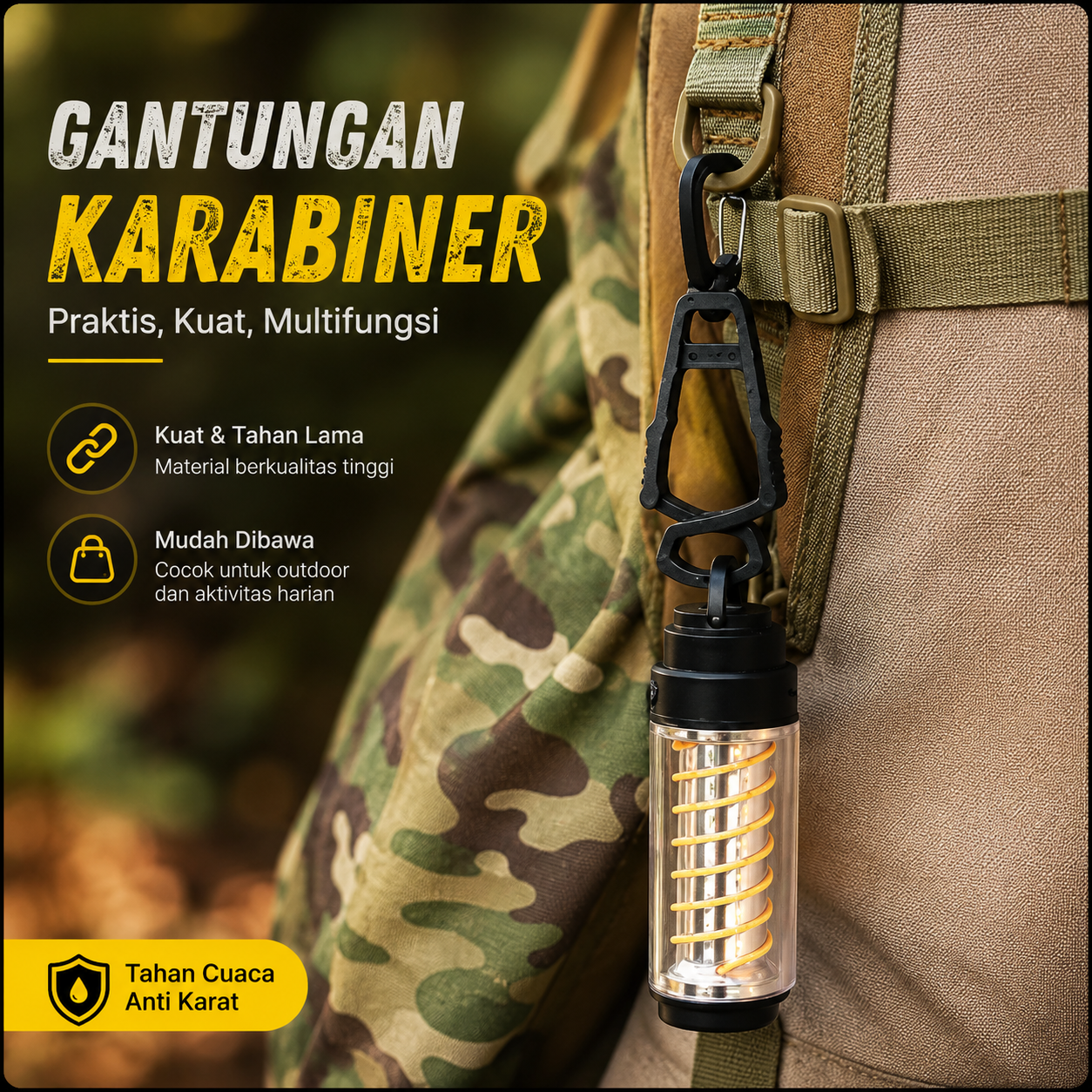 TaffSPORT Gantungan Karabiner Sarung Tangan Glove Clip Hook Hanger - AT09 Gambar produk TaffSPORT Gantungan Karabiner Sarung Tangan Glove Clip Hook Hanger - AT09 - Utama