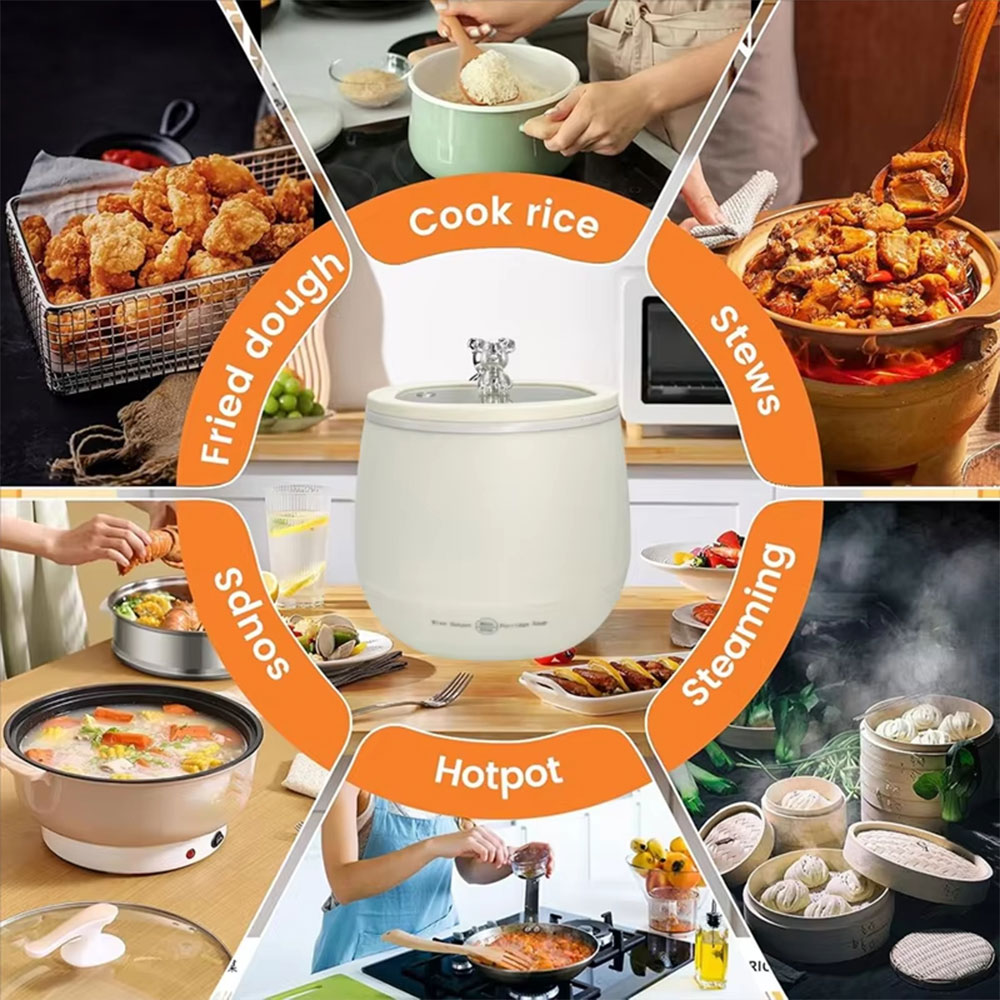TaffHOME Rice Cooker Mini Penanak Nasi Multifungsi Non Stick 1.8L 450W - JKS16S Gambar produk TaffHOME Rice Cooker Mini Penanak Nasi Multifungsi Non Stick 1.8L 450W - JKS16S - 6