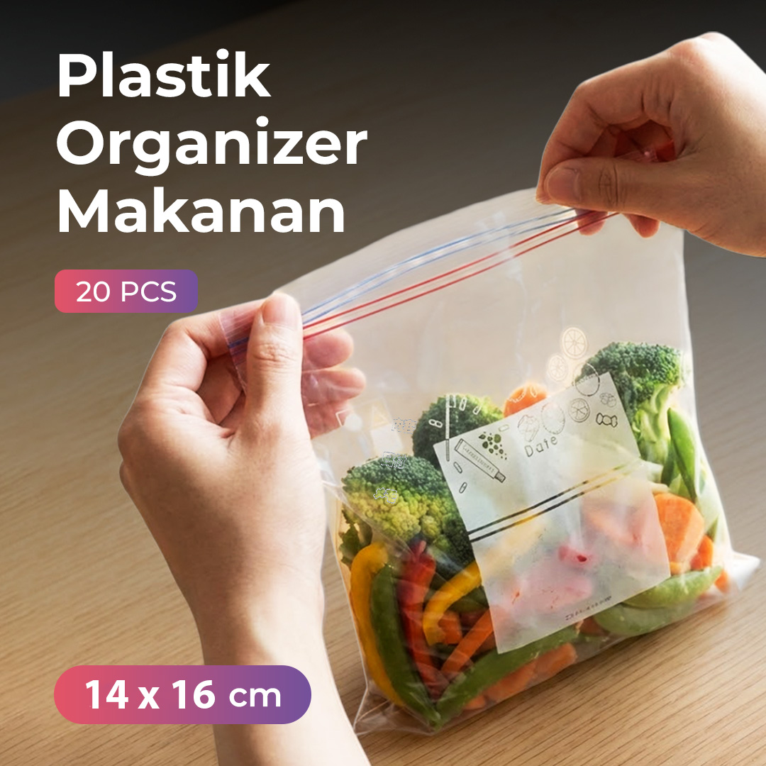 TaffPACK Kantong Plastik Makanan PE Food Bag Ziplock 14x15.5cm 20 PCS - PK-20 Gambar produk TaffPACK Kantong Plastik Makanan PE Food Bag Ziplock 14x15.5cm 20 PCS - PK-20 - Utama