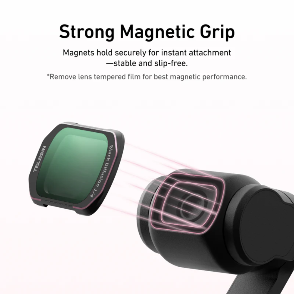 Gambar produk TELESIN Filter Kit DJI Osmo Pocket 3/4 CPL VND Cool Rose Diffusion 1/4 - S5-FLT-62-TDJ - 6