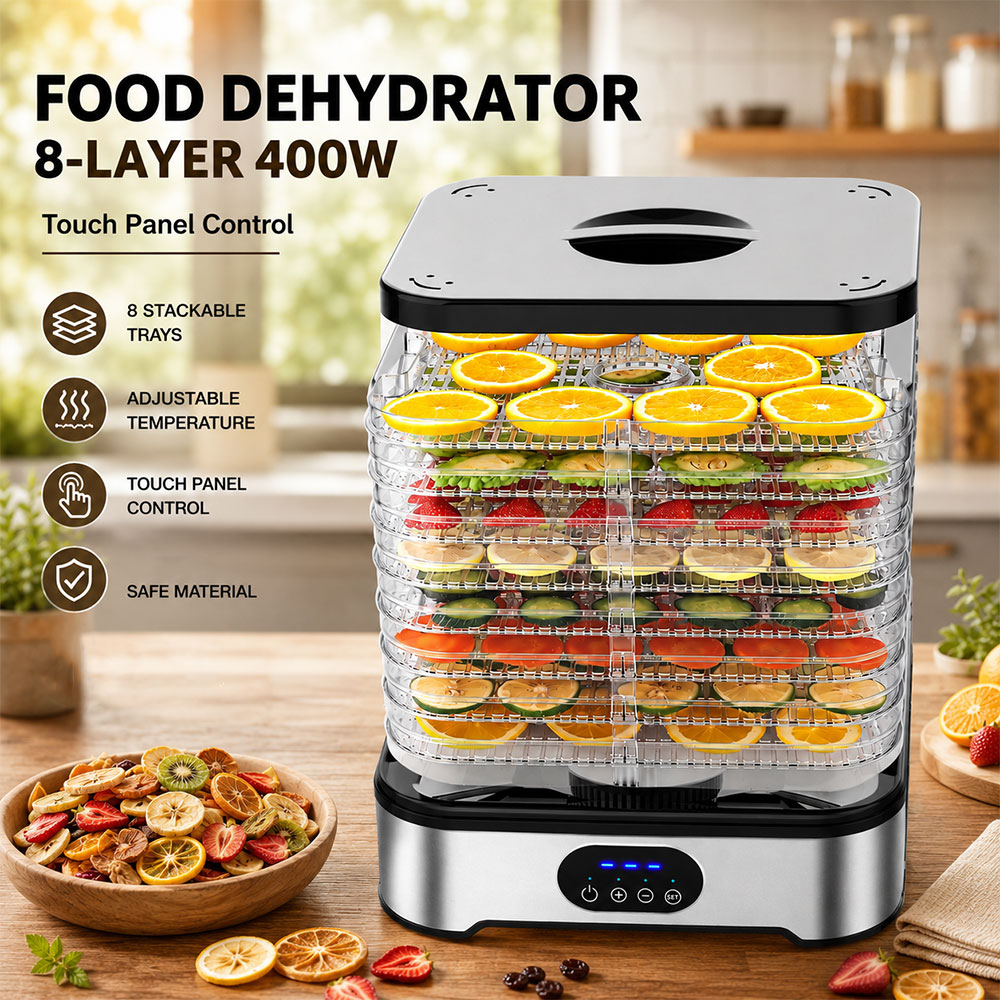 ZELP Mesin Pengering Makanan Food Dehydrator Touch Panel 8 Layer 400W - RZ-166 Gambar produk ZELP Mesin Pengering Makanan Food Dehydrator Touch Panel 8 Layer 400W - RZ-166 - Utama