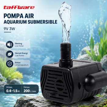 Gambar produk Taffware Pompa Air Celup Multifungsi Aquarium Submersible Pump 9V 3W - 1020