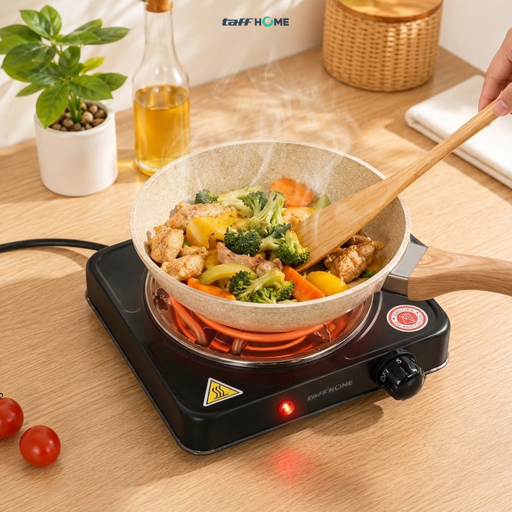 Gambar produk TaffHOME Kompor Listrik 1 Tungku Single Burner Coil Hot Plate 1000W - C1-1000-10 - 6