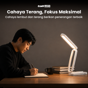 Gambar produk TaffLED Lampu Meja Belajar Rechargeable Foldable 3 Color 8W - 1308 - 1