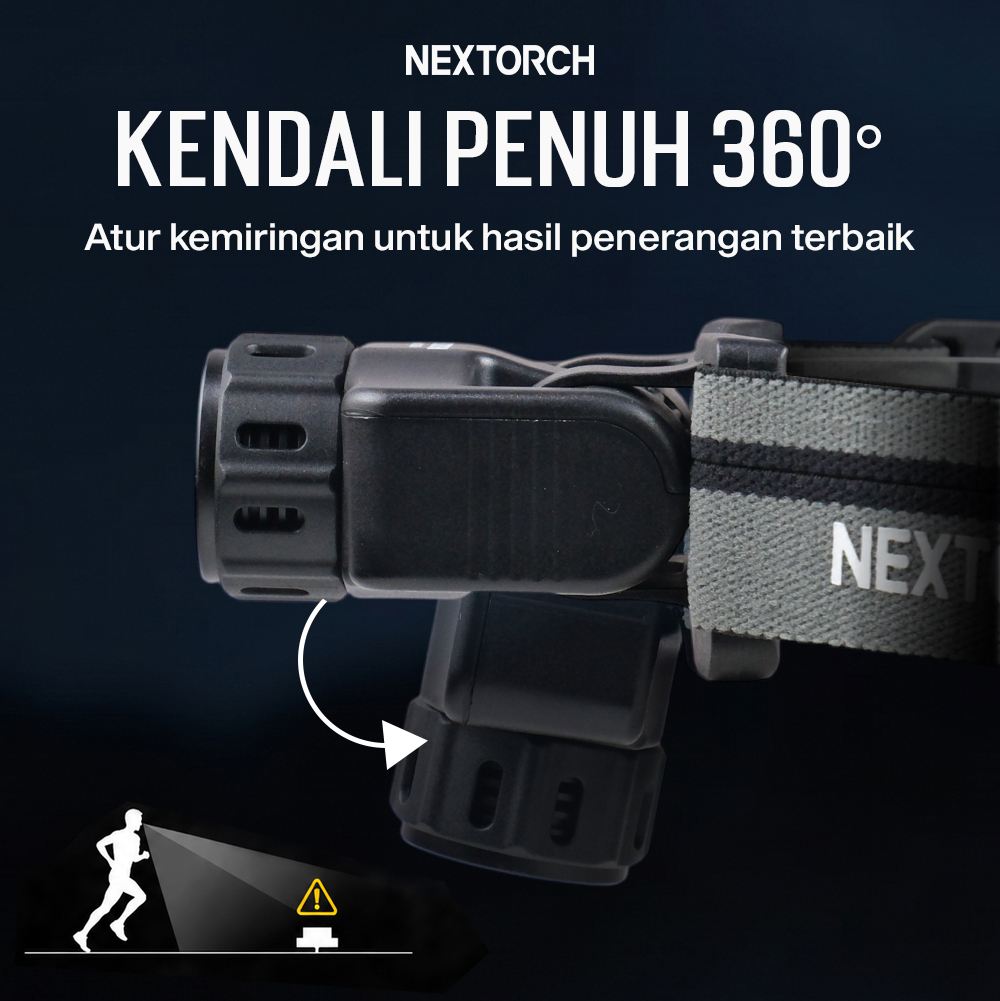 NEXTORCH Senter Kepala LED Headlamp Flashlight Outdoor 1200mAh - MAX STAR Gambar produk NEXTORCH Senter Kepala LED Headlamp Flashlight Outdoor 1200mAh - MAX STAR - 4