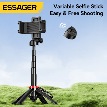 ESSAGER Mini Selfie Stick Magnetic 4in1 Tripod Rotateable with Remote - F07-F08