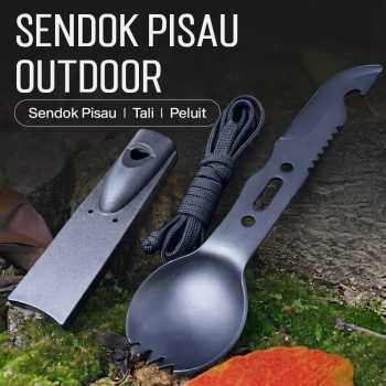Gambar produk Petrified Fish Sendok Pisau Outdoor Camping EDC Tools - LX709