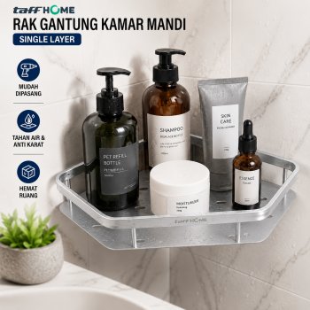 TaffHOME Rak Gantung Kamar Mandi Bathroom Organizer Single Layer - ET33