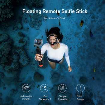 TELESIN Floating Tripod Selfie Stick Kamera DJI Osmo 6/5 Pro/4 - S1-TSS-07-TDJ