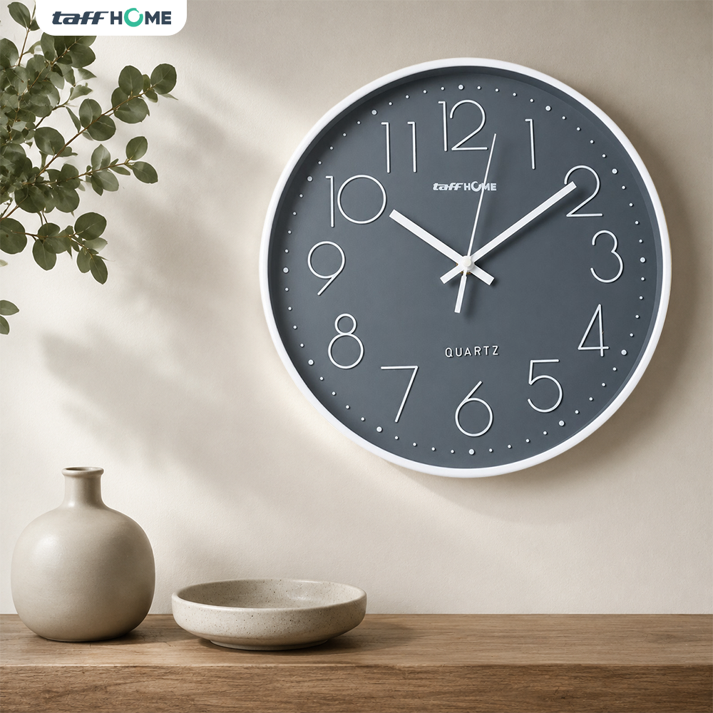 Gambar produk TaffHOME Jam Dinding Bulat Quartz Silent Movement 29cm - MS30 - 5