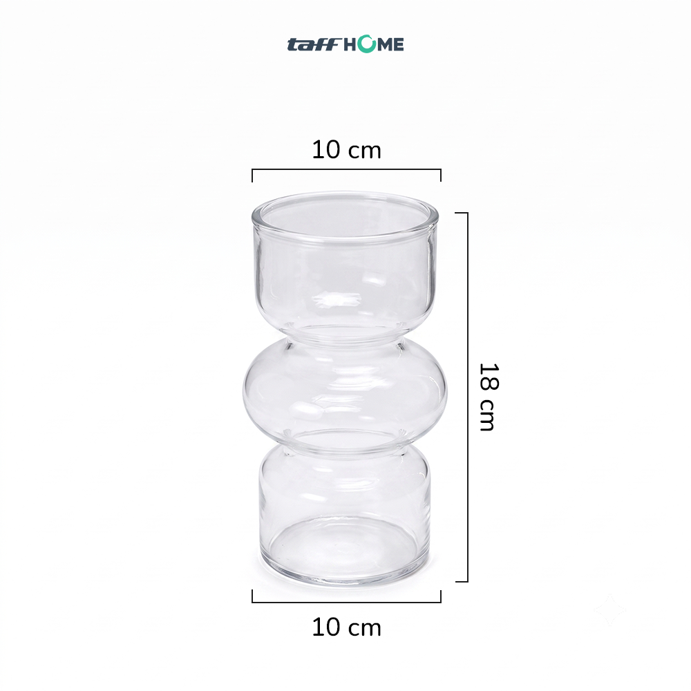 TaffHOME Vas Bunga Kaca Nordic Bottle Vase Flower Pot Home Decor 18cm - AM-18 Gambar produk TaffHOME Vas Bunga Kaca Nordic Bottle Vase Flower Pot Home Decor 18cm - AM-18 - 8