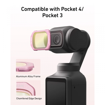 Gambar produk TELESIN Filter Kit DJI Osmo Pocket 3/4 CPL VND Cool Rose Diffusion 1/4 - S5-FLT-62-TDJ - 7