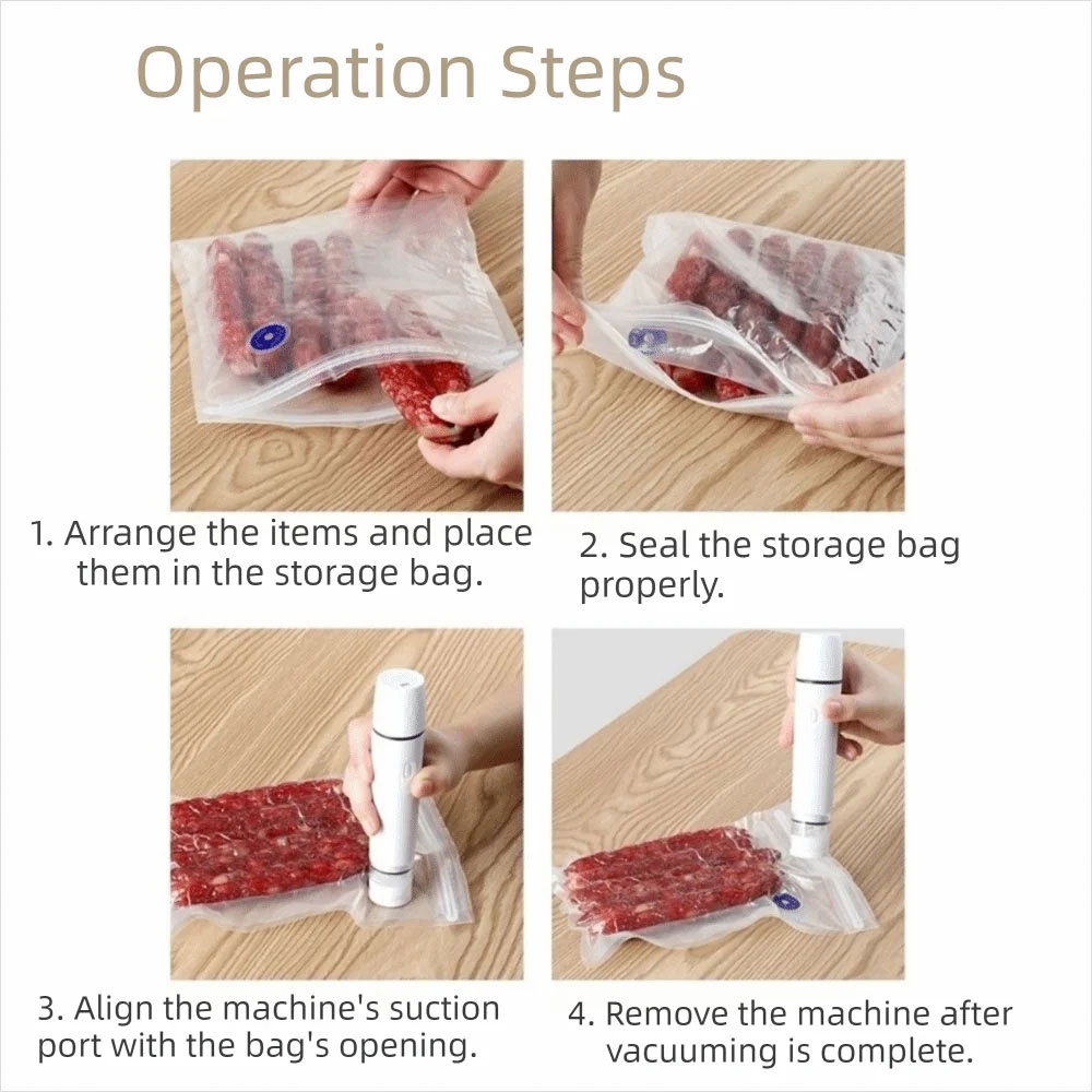 Go Pompa Vacuum Udara Pakaian Serbaguna Sealer Portable 60 kPa 800 mAh - HK-K06 Gambar produk Go Pompa Vacuum Udara Pakaian Serbaguna Sealer Portable 60 kPa 800 mAh - HK-K06 - 4