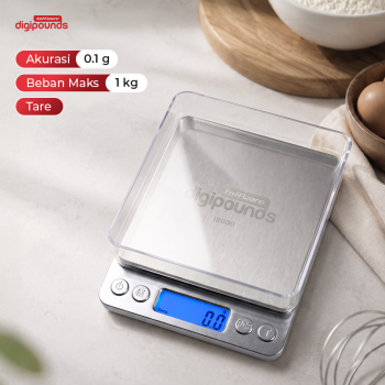 Gambar produk Taffware Digipounds Timbangan Dapur Digital 6 Satuan 1kg 0.1g - i2000