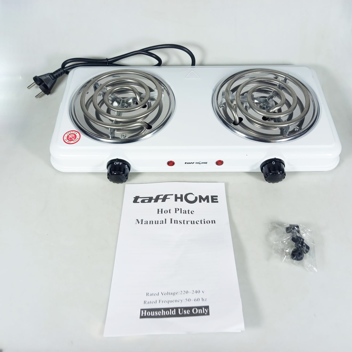 TaffHOME Kompor Listrik 2 Tungku Portable Coil Hot Plate 2000W - SHP-5703 Gambar produk TaffHOME Kompor Listrik 2 Tungku Portable Coil Hot Plate 2000W - SHP-5703 - 6