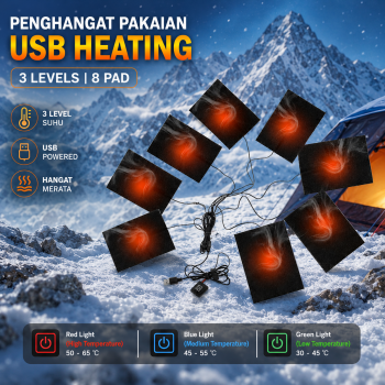 HailiCare Penghangat Pakaian Elektrik USB Heating Pad 3 Levels 8 Pad - BZ550