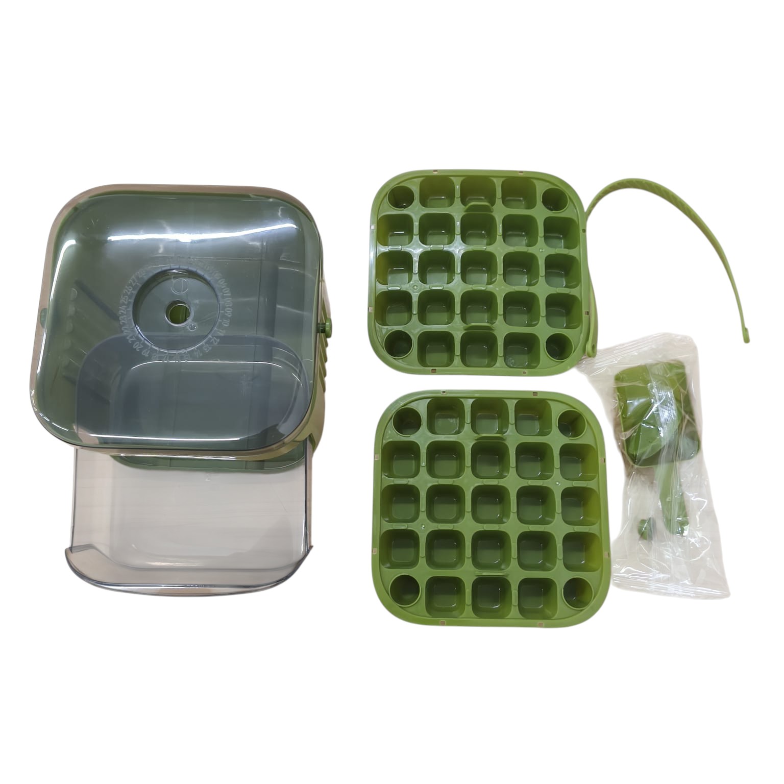Anuoxin Cetakan Es Batu Jelly Kotak 50 Grid Double Layer Quick Press - F50 Gambar produk Anuoxin Cetakan Es Batu Jelly Kotak 50 Grid Double Layer Quick Press - F50 - 7
