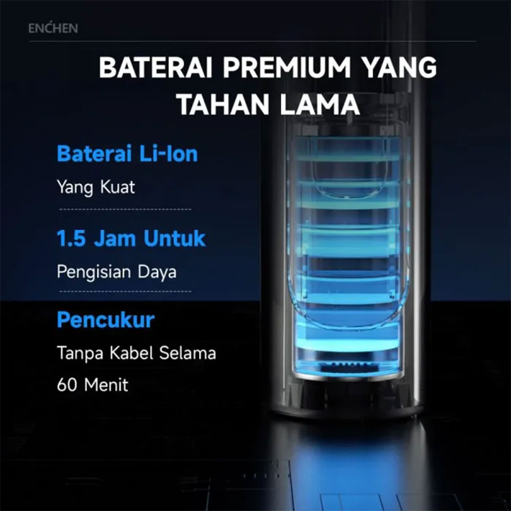 ENCHEN Alat Cukur Elektrik 3D Magnetic Electric Shaver 5W 500mAh - Blackstone 8 Gambar produk ENCHEN Alat Cukur Elektrik 3D Magnetic Electric Shaver 5W 500mAh - Blackstone 8 - 6