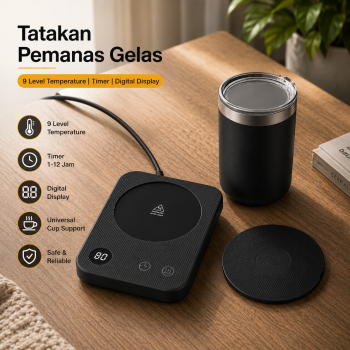 Donirt Tatakan Pemanas Gelas Warmer Heating Pad Coaster with Cup - WJ-NB20