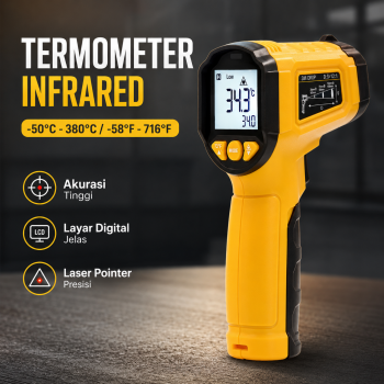 HYTAIS Termometer Industrial Digital Thermogun Infrared Laser LCD - TS380