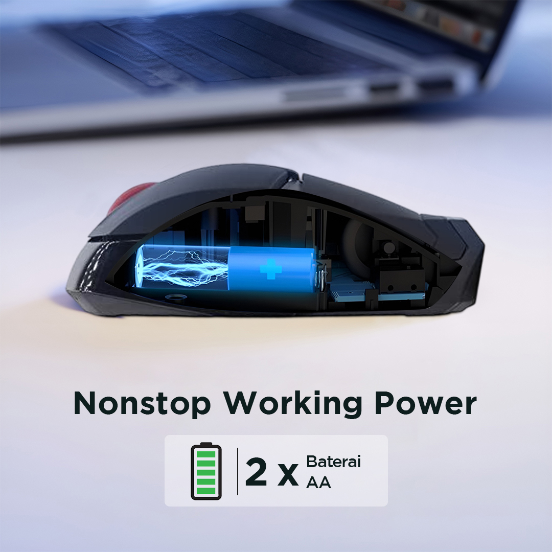 Gambar produk Taffware Mouse Wireless Optical 2.4GHz Iron Man 4 Key 1600 DPI - M8 - 5
