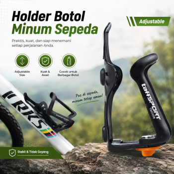 Gambar produk TaffSPORT Holder Botol Minum Sepeda Bottle Cage MTB Adjustable - TMD05B