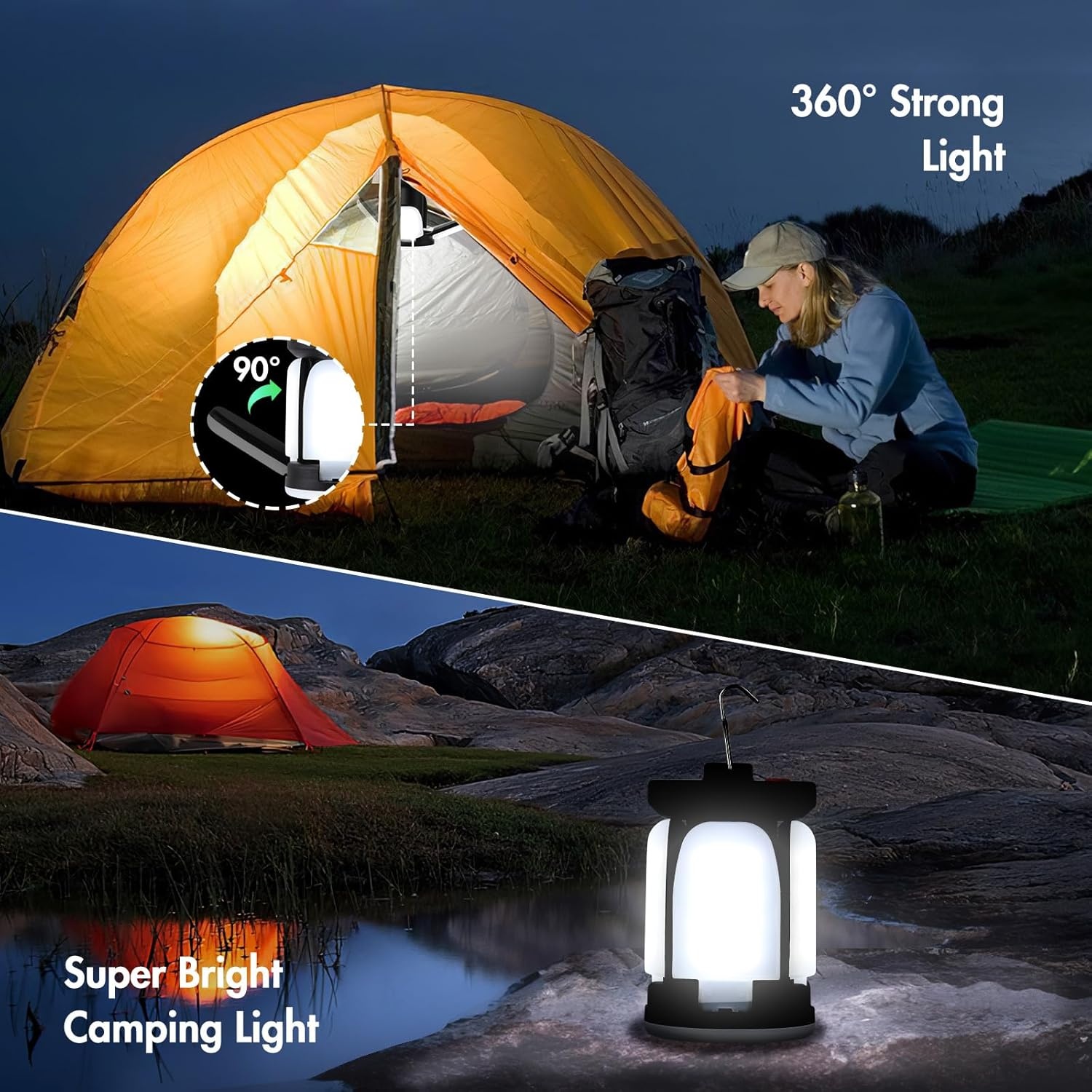 NEWB Lampu Emergency LED SMD Camping Foldable Rechargeable 2400mAh - 2050 Gambar produk NEWB Lampu Emergency LED SMD Camping Foldable Rechargeable 2400mAh - 2050 - 1