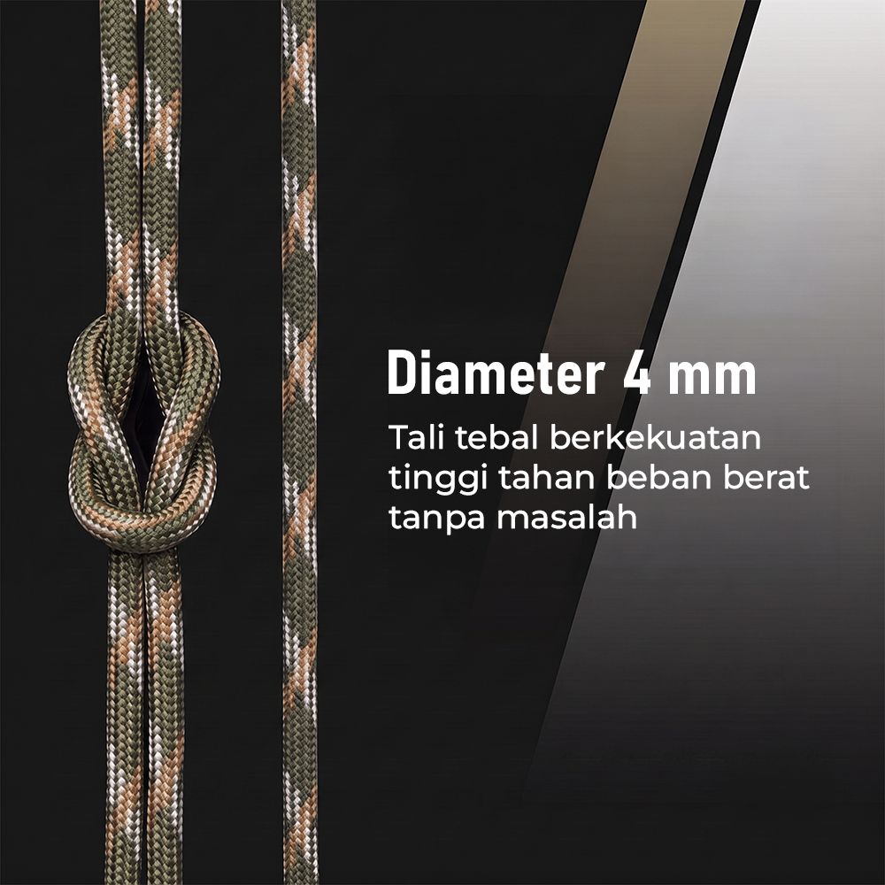 TaffSPORT Tali Tenda Paracord Rope Tent Camp 7 Core 4mm 100M - SH139 Gambar produk TaffSPORT Tali Tenda Paracord Rope Tent Camp 7 Core 4mm 100M - SH139 - 1