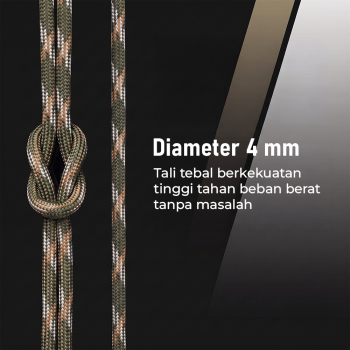 Gambar produk TaffSPORT Tali Tenda Paracord Rope Tent Camp 7 Core 4mm 100M - SH139 - 1