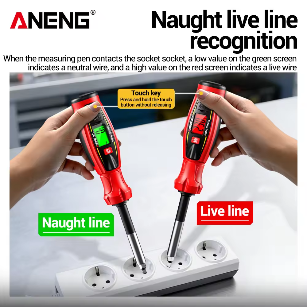 ANENG Obeng Tespen Tester Pen Non Contact Digital Display Alarm - B21 Gambar produk ANENG Obeng Tespen Tester Pen Non Contact Digital Display Alarm - B21 - 3