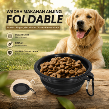 PABLOS Wadah Makanan Anjing Lipat Bowl Foldable Collapsible - ST366