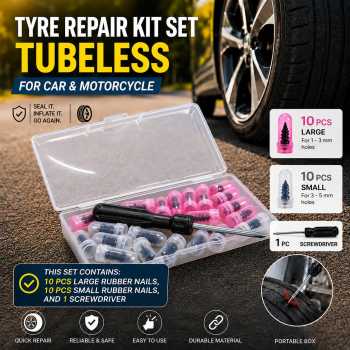Detac Alat Tambal Ban Mobil Motor Tyre Repair Kit Set Tubeless 20 PCS - LN130