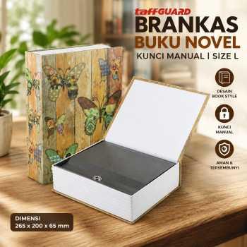 TaffGUARD Brankas Buku Novel Kunci Manual Hidden Safe Box Size L - KB-20L