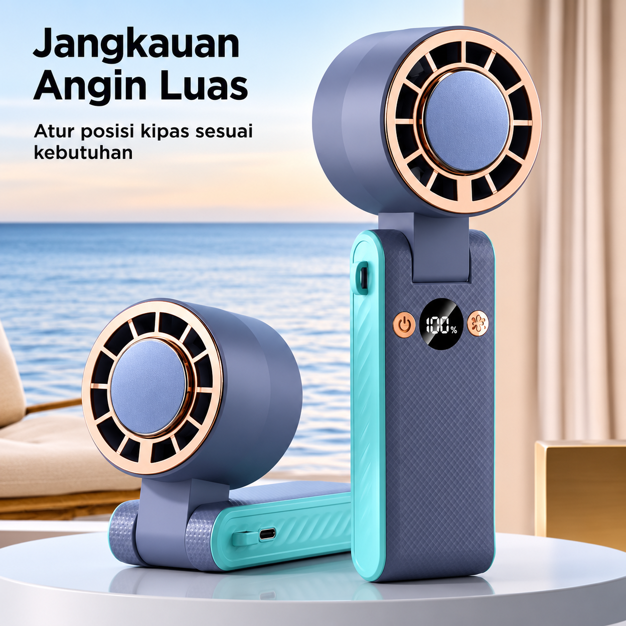 BSIDE Kipas Angin Portable Turbo 120 Speed Mini Cooling Fan 2000mAh - M8 Gambar produk BSIDE Kipas Angin Portable Turbo 120 Speed Mini Cooling Fan 2000mAh - M8 - Utama