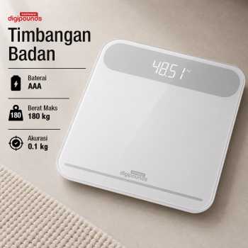 Taffware Digipounds Timbangan Badan Digital Scale Battery 0.1kg 180kg - B7081