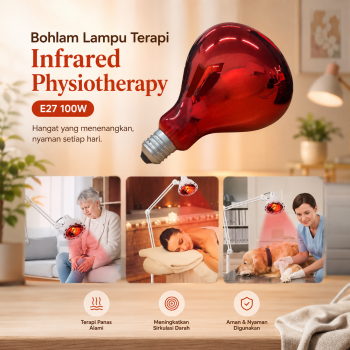 QIKE Bohlam Lampu Terapi Infrared Physiotherapy Lamp E27 100W - INU89