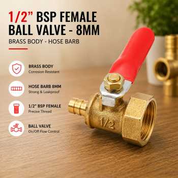 MAX Ball Valve Kuningan Stop Kran Air Nepel Selang Pagoda Brass Iron - DN15
