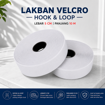 HAFINE Lakban Velcro Hook and Loop Magic Nylon Sticker - ZNK100