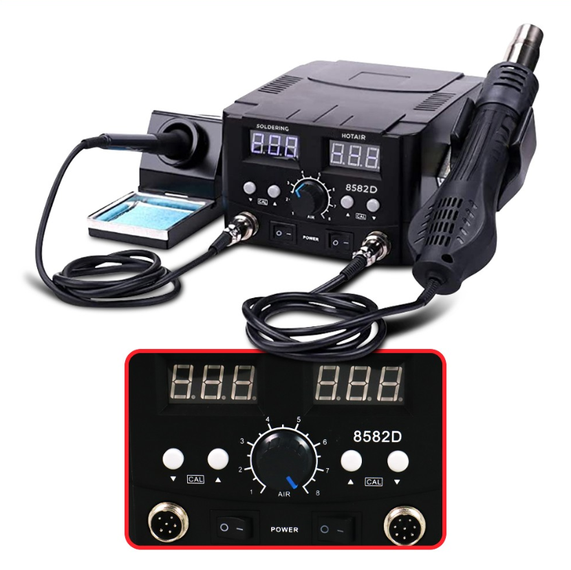 Gambar produk Mypovos Soldering Station 2in1 Solder 70W with Hot Air Heat Gun 750W - 8582D - 1
