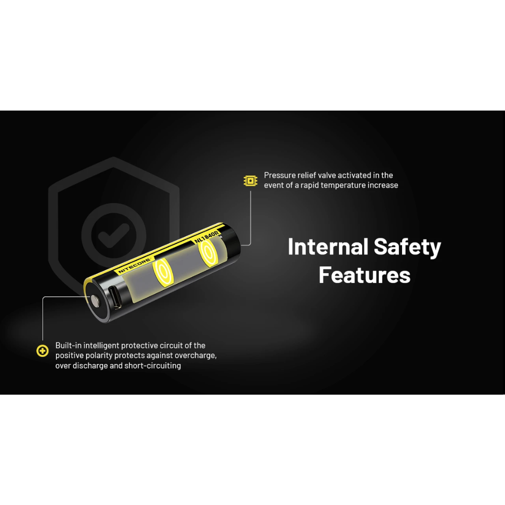 Gambar produk NITECORE Baterai Isi Ulang 18650 Flat Top Li-Ion 4000mAh 3.6V 1 PCS - NL1840R - 4