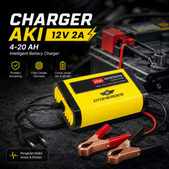 Gambar produk OTOHEROES Charger Aki Mobil Motor Intelligent Battery Charger 12V 2A - C1202-6