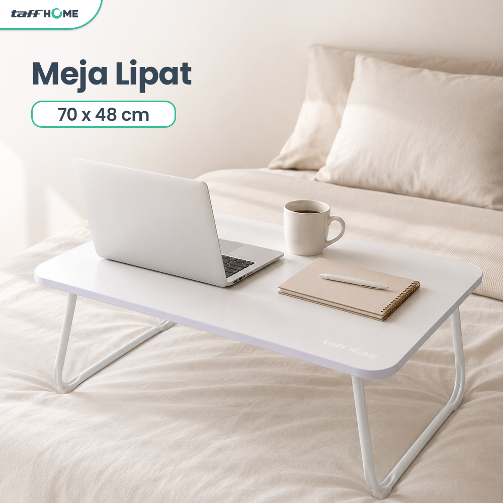 TaffHOME Meja Lipat Laptop Foldable Bed Table 70x48cm - BO67 Gambar produk TaffHOME Meja Lipat Laptop Foldable Bed Table 70x48cm - BO67 - Utama