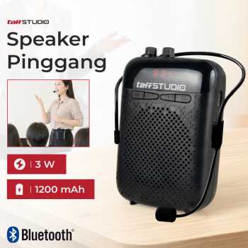 TaffSTUDIO Speaker Pinggang Bluetooth Voice Amplifier LED Wired 3W - YW-168U