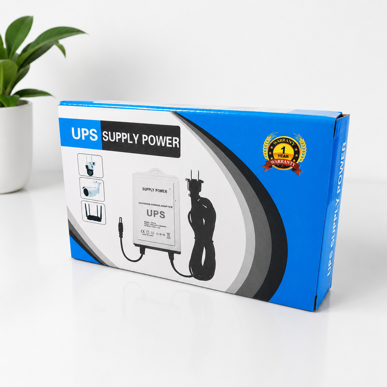 Gambar produk AIDEEPEN Mini UPS Power Supply Backup 12V/2A for CCTV Router Alarm - NLX124GT - Kemasan
