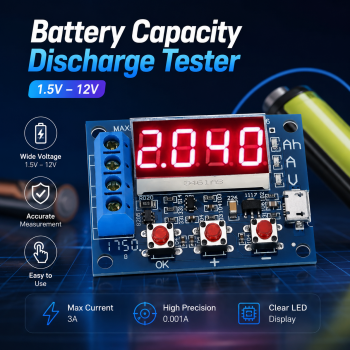 Gambar produk ZHIYU Battery Capacity Meter Discharge Tester 1.5v-12v for 18650 - HW-586
