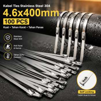 TaffGUARD Kabel Ties Stainless Steel 304 Anti Karat Cable 100 PCS - ZDQ2