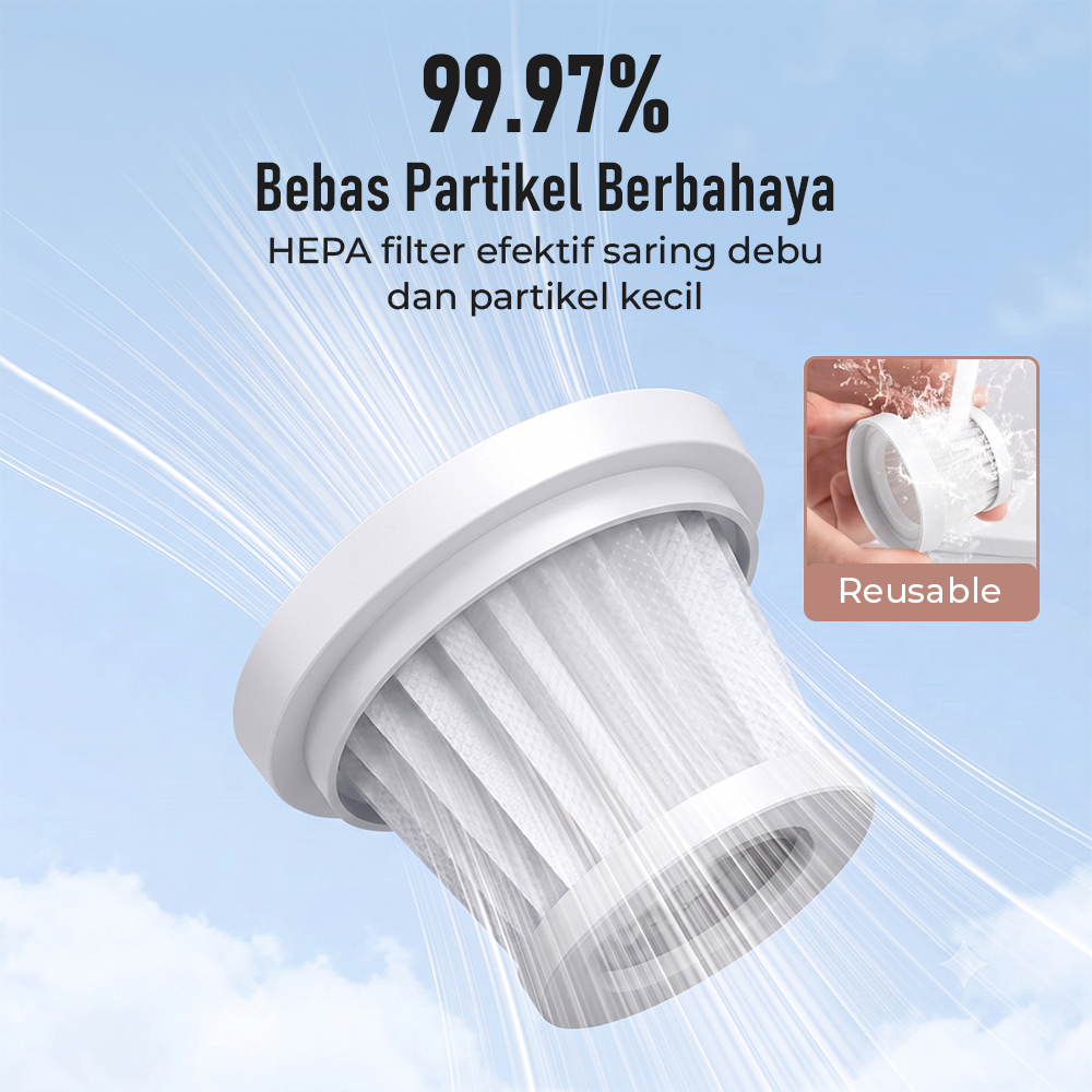 Gambar produk WOKER Penyedot Debu Mobil Serbaguna Vacuum Cleaner 5V 78W 40000RPM - XCQ-508 - 2