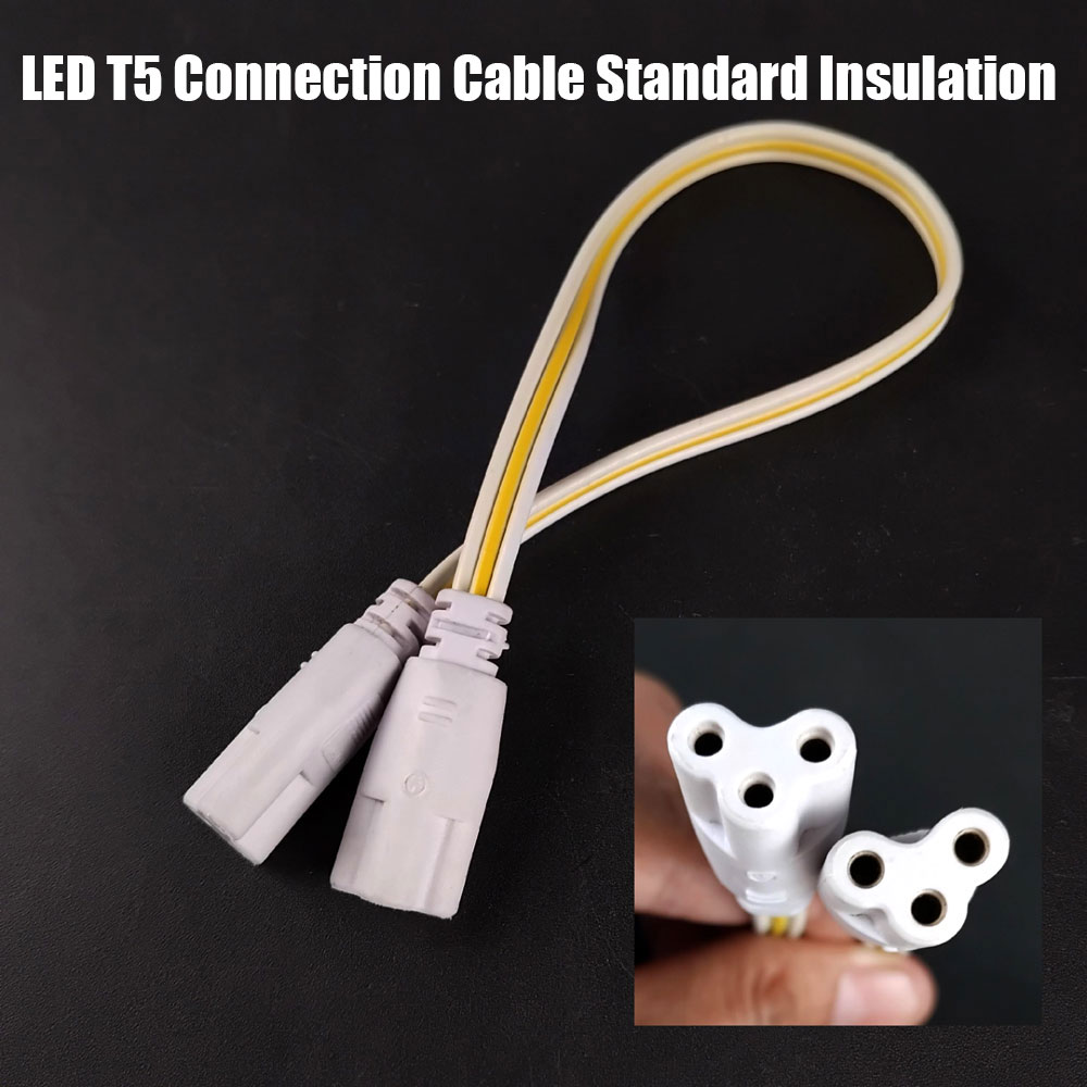 Trao Kabel Sambungan Lampu LED T5 Fitting Socket 3 Pin 2 Sisi Isolasi Standar 29cm - T-532 Gambar produk Trao Kabel Sambungan Lampu LED T5 Fitting Socket 3 Pin 2 Sisi Isolasi Standar 29cm - T-532 - Utama