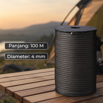 Gambar produk TaffSPORT Tali Tenda Paracord Rope Clothes Drying 7 Core 4mm 100M - KO5 - 8