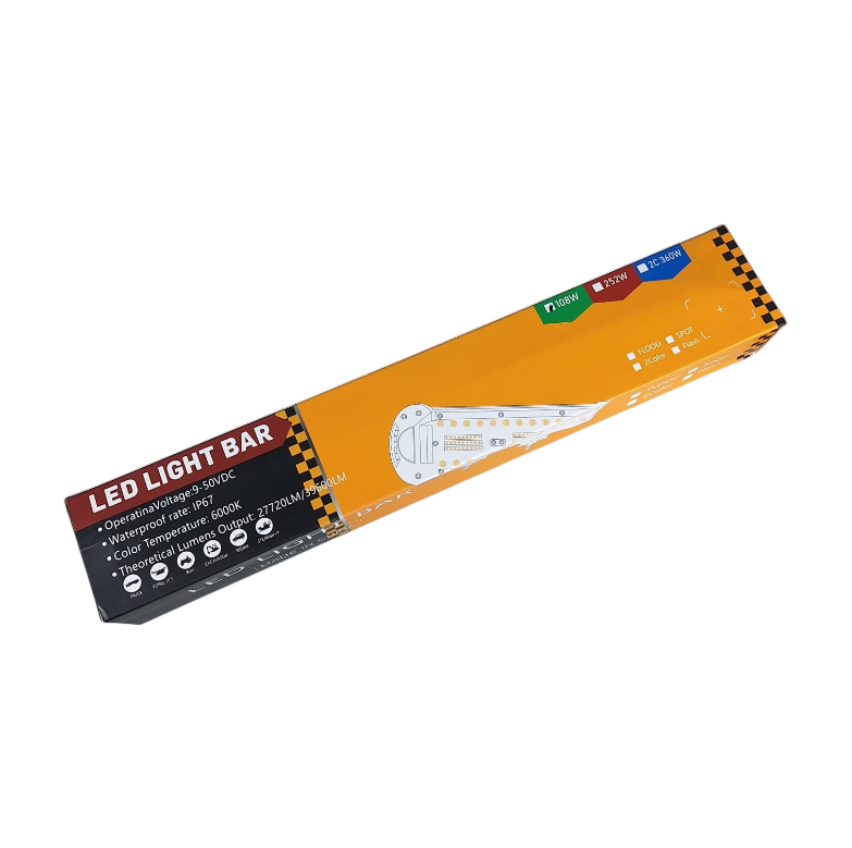 AUXMOTEC Lampu Sorot Tembak Foglamp Cool White IP67 108W 9-50V 20cm 36 LED - A8 Gambar produk AUXMOTEC Lampu Sorot Tembak Foglamp Cool White IP67 108W 9-50V 20cm 36 LED - A8 - Kemasan